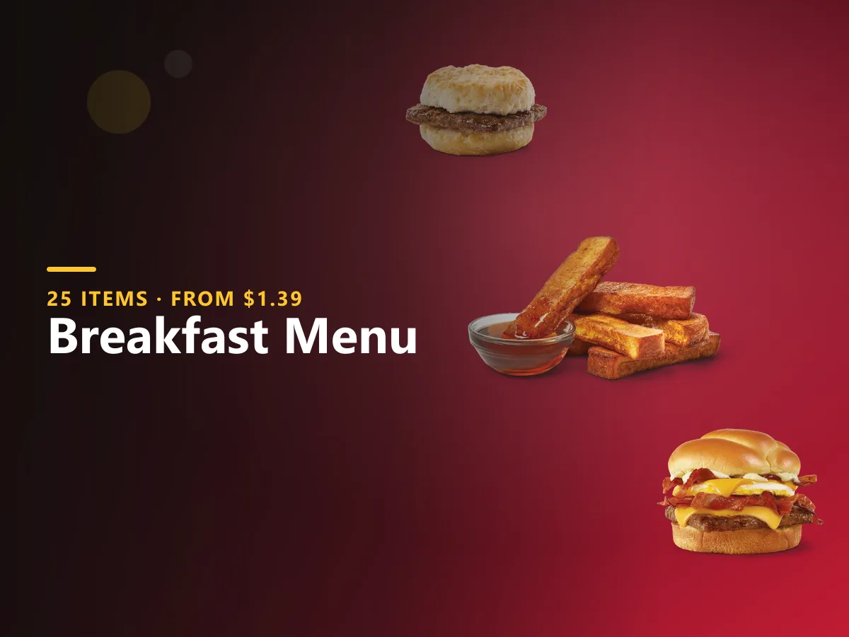 Wendy's breakfast menu