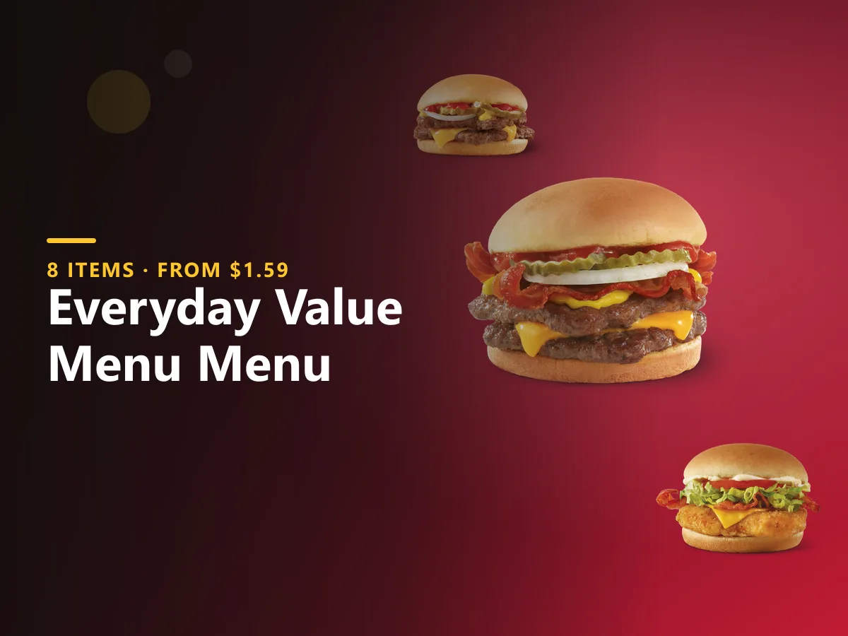 Wendy's everyday value menu menu