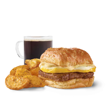 Sausage Egg Swiss Croissant Combo 1