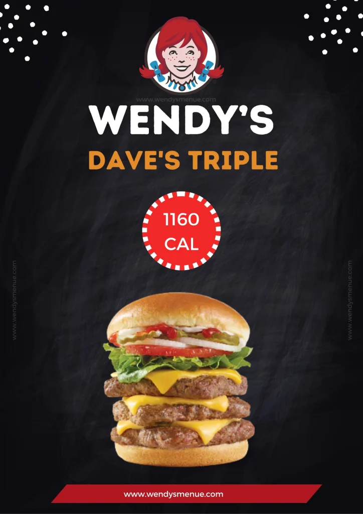 Wendy's Dave's Triple Calories