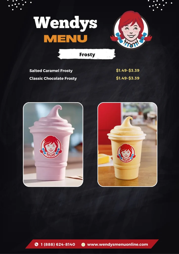 Wendys Frosty menu 2025 Updated