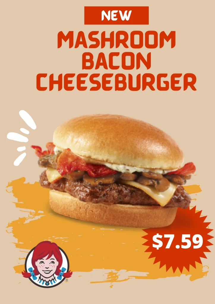 Wendys mashroom bacon cheeseburger Price